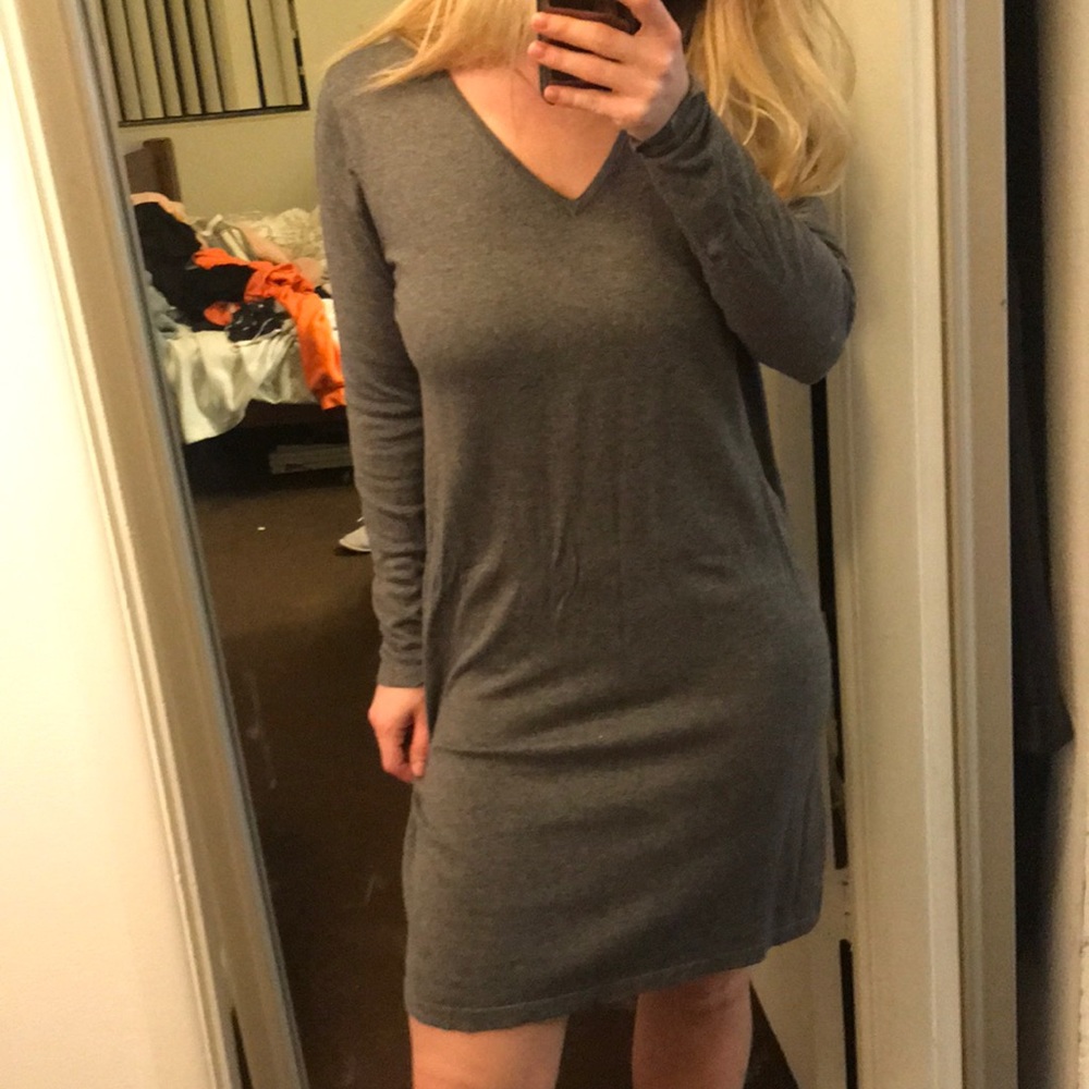 Midi gray dress from Mango size S